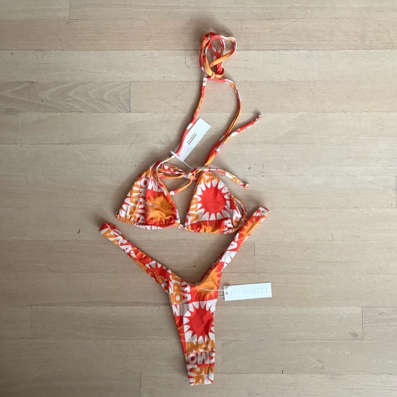 iNAMORATA Other - INAMORATA Orpheus Top & Seaside Bottom - Orange & Yellow XS NWT